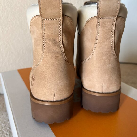 Timberland Ellendale Women's 9.5M Lace-Up Boots Light Beige Nubuck - Picture 10 of 16